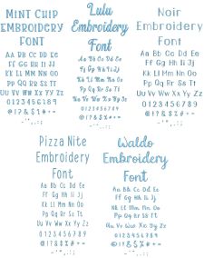 Quarter Inch Font Bundle 19 | Machine Embroidery Designs by JuJu