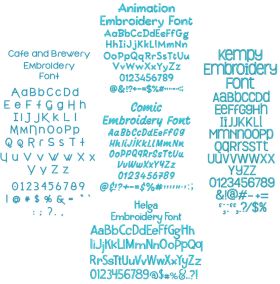 Quarter Inch Font Bundle 5 | Machine Embroidery Designs by JuJu