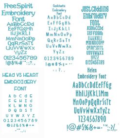 Quarter Inch Font Bundle 9 | Machine Embroidery Designs by JuJu