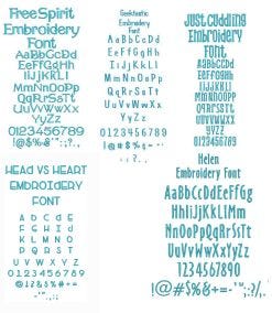 Quarter Inch Font Bundle 9 | Machine Embroidery Designs by JuJu
                            