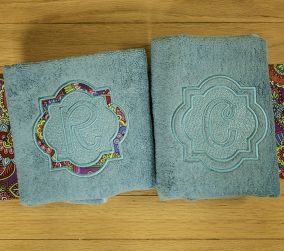 Quatrefoil Embossed Monogram Alphabet Machine Embroidery Designs by JuJu