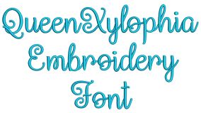 Queen Xylophia Embroidery Font | Machine Embroidery Designs by JuJu