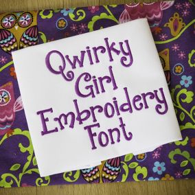 Quirky Girl Embroidery Font Machine Embroidery Designs by JuJu