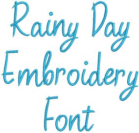 Rainy Day Embroidery Font | Machine Embroidery Designs by JuJu