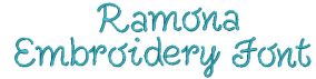Ramona Embroidery Font | Machine Embroidery Designs by JuJu