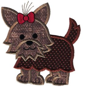 Top Dog Applique Set 3 Machine Embroidery Designs by JuJu