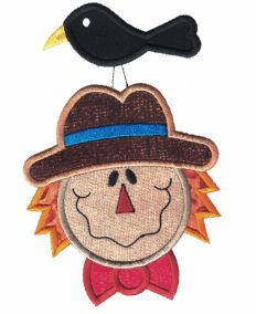 Cute Whimsical Scarecrows Applique Machine Embroidery Designs by JuJu