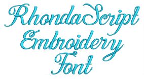 Rhonda Script Embroidery Font | Machine Embroidery Designs by JuJu