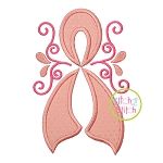Awareness Ribbon Swirl Applique | Machine Embroidery Designs by JuJu