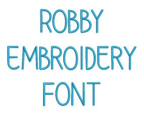 Robby Embroidery Font | Machine Embroidery Designs by JuJu