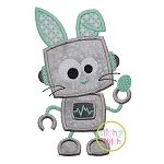 Robot Bunny Boy Applique | Machine Embroidery Designs by JuJu