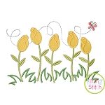 Rosebuds with Butterfly Embroidery | Machine Embroidery Designs by JuJu