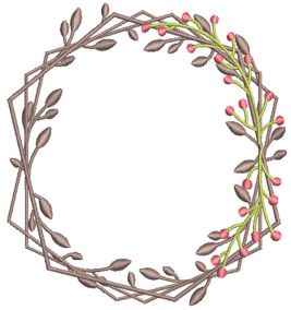 Rustic Laurel Wreaths Machine Embroidery Designs by JuJu