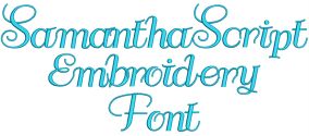 Samantha Script Embroidery Font | Machine Embroidery Designs by JuJu
