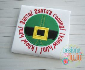 Santa Is Coming | Machine Embroidery Designs by JuJu