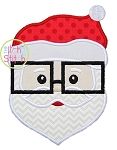 Santa Glasses Applique | Machine Embroidery Designs by JuJu