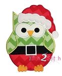 Santa Owl Applique | Machine Embroidery Designs by JuJu