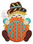 Scarecrow Boy Peeker Applique | Machine Embroidery Designs by JuJu