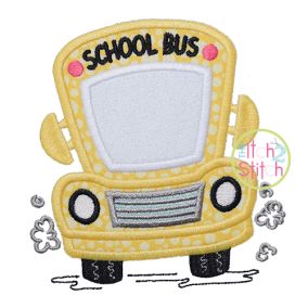 School Bus Applique | Machine Embroidery Designs by JuJu