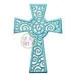 Scroll Cross Embroidery | Machine Embroidery Designs by JuJu