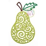 Scroll Pear Embroidery | Machine Embroidery Designs by JuJu