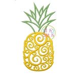 Scroll Pineapple Embroidery | Machine Embroidery Designs by JuJu