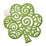 Scroll Shamrock Embroidery | Machine Embroidery Designs by JuJu