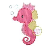 Seahorse Applique | Machine Embroidery Designs by JuJu