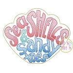 Sea Shells and Sandy Toes Sketch Embroidery | Machine Embroidery Designs by JuJu