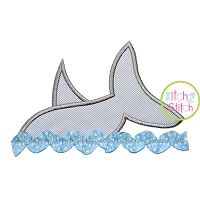 Shark in Water Applique | Machine Embroidery Designs by JuJu