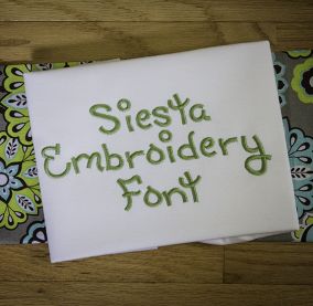 Siesta Embroidery Font Machine Embroidery Designs by JuJu