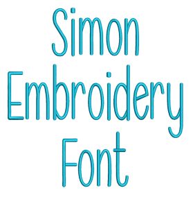 Simon Embroidery Font | Machine Embroidery Designs by JuJu