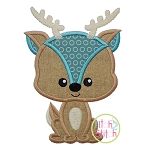 Sitting Deer Applique | Machine Embroidery Designs by JuJu