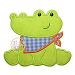 Sitting Gator Mascot Applique | Machine Embroidery Designs by JuJu