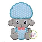 Sitting Lamb Boy Applique | Machine Embroidery Designs by JuJu