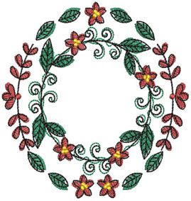Sketch Christmas Wreaths Machine Embroidery Designs by JuJu