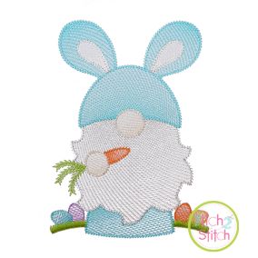 Itch 2 Stitch Gnome Bunny Sketch Digital Embroidery Machine Designs by JuJu