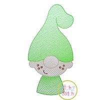 Gnome Little Boy Sketch | Machine Embroidery Designs by JuJu