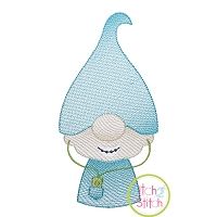 Gnome Teen Boy Sketch | Machine Embroidery Designs by JuJu