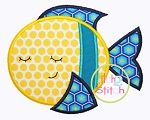 Sleepy Fish Applique | Machine Embroidery Designs by JuJu