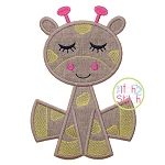 Sleepy Giraffe Applique | Machine Embroidery Designs by JuJu