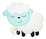 Sleepy Lamb Boy Applique | Machine Embroidery Designs by JuJu
