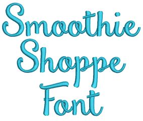 Smoothie Shoppe Embroidery Font Machine Embroidery Designs by JuJu