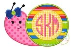 Snail Monogram Applique | Machine Embroidery Designs by JuJu