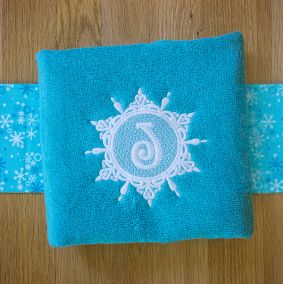Elegant Snowflake Monogram Alphabet Machine Embroidery Designs by JuJu