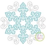 Snowflake Motif Embroidery | Machine Embroidery Designs by JuJu
