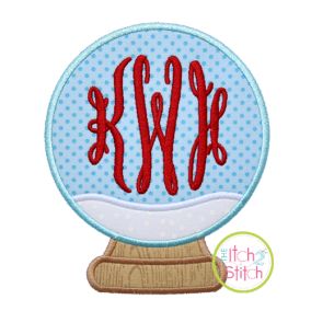 Snow Globe Blank Applique | Machine Embroidery Designs by JuJu