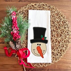 Free Snowman Bean Applique | Designs by JuJu Machine Embroidery 