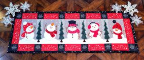 ITH Snowman Table Runner | Machine Embroidery Designs by JuJu
                            