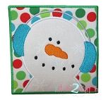 Snowman Box Applique | Machine Embroidery Designs by JuJu